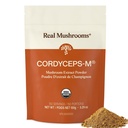 Jamur asli Cordyceps Jamur Powder - Cordyceps Mushroom Energy and Performance - Organic Cordyceps powder dengan Beta- Gulans, Supplemen Vegan, Non- GMO, 150 Servis
