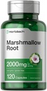 Horbäach Marshmallow Root Capsules 124; 2000mg 124; 120 Count 14; Non- GMO & Gluten Free 124; Ekstrak Herb Tradisional