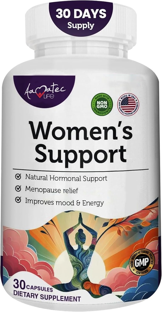 Suplemen Dukungan Perempuan - Regulasi Hormone Natural - Dukungan Menopause - Estrogen Kaya Suplemen-Aktif Pil untuk membantu keseimbangan Hormones Non-GMO