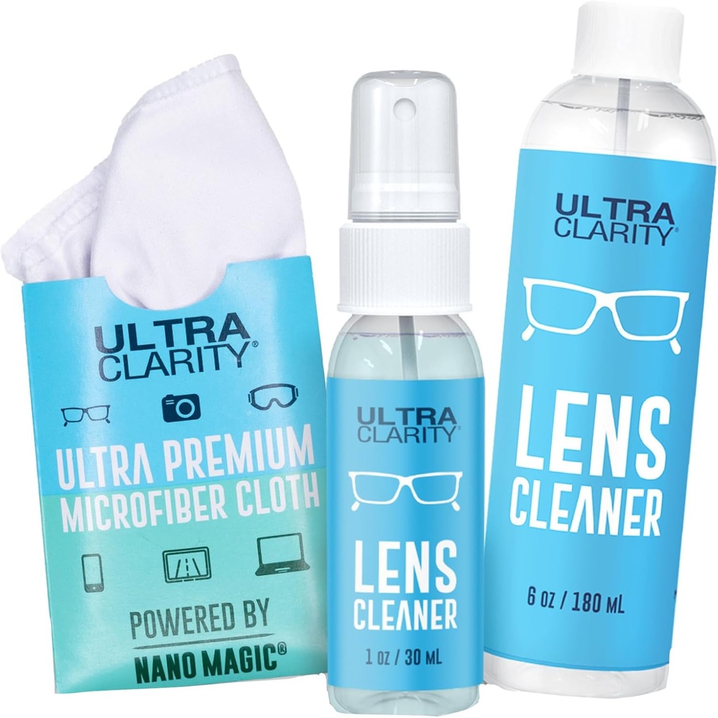 Didukung oleh Nano Magic Magic Eyeglass Lens Slay 7oz Value Pack 124; 1oz Spray, 6oz Refill, Microfiber Cloth 124; untuk Glassses, Phone, Electronic Screens, Optic Surfaces, Coated Surface