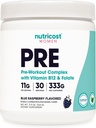 Nuttricost Pre- Workout Powder untuk Perempuan, raspberry Biru, 30 Hamba