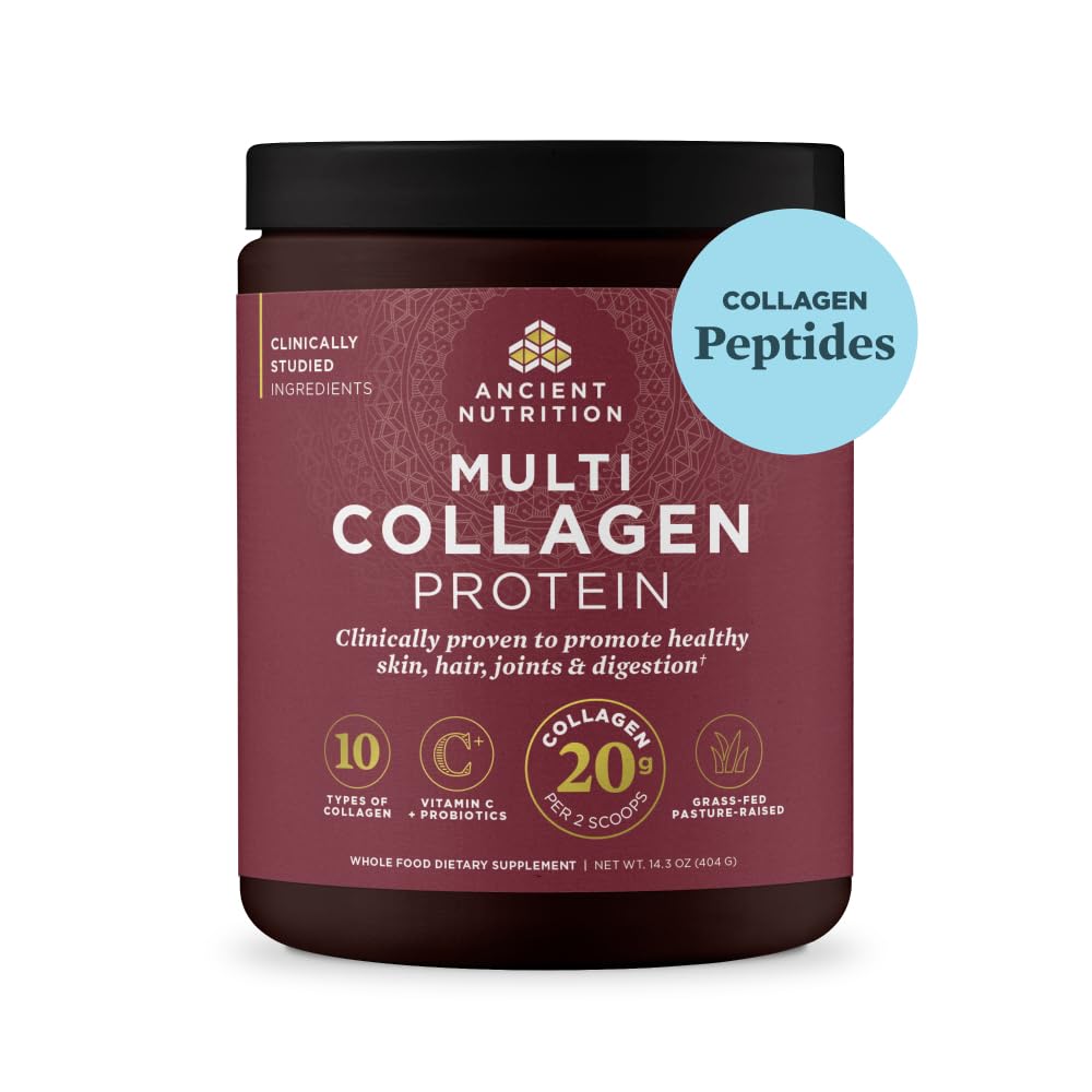 Koleksi Nutres Kuno Peptides Powder, Multi Collagen Protein, Perempuan & Pria, Vitamin C, Progories, Collagen Hydrolyzed, Supports Skin, Joints, Gut Health, Unflashed, 40 Servings