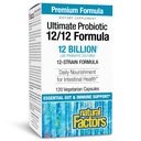 Faktor Alam Probiotik Ultimate 12 / 12 Formula - Dukungan Kesehatan Digetical dengan Progities - Imunity & Gut Health Suplemen - 120 Vegetarian Capsules (120 Pelayan)