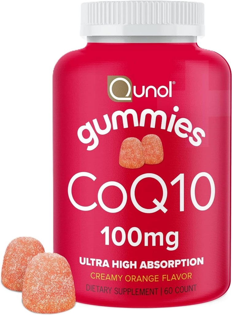 Quhol CoQ10 Gummies by Quinol, 100 mg, Delicious Gummy Suplemen, Membantu Dukungan Kesehatan Jantung, 60 ct