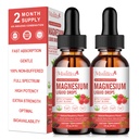 Magnesium Glycinate Liquid Drop - Triple Absorpsi Suplemen untuk Mendukung Nerves, Tidur, Tenang, Hati, Sugar- Bebas dengan Potasium, L- Theanine, Moss Laut, Vitamin B, C, D3, K22Pack