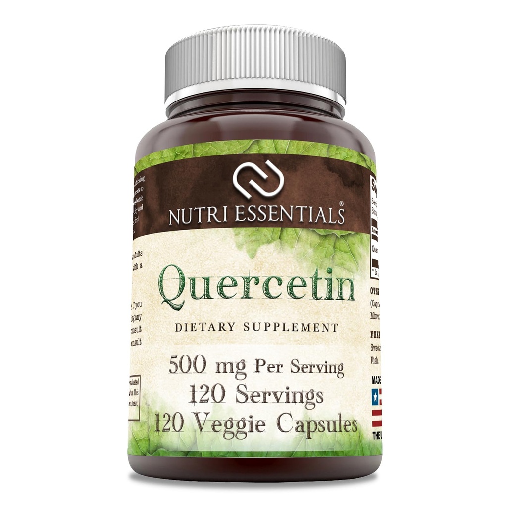 Quercetin 500 mg 120 Veggie Capsules Supplement: 124; Non- GMO 124; Gluten Free Alav14; Made in USA