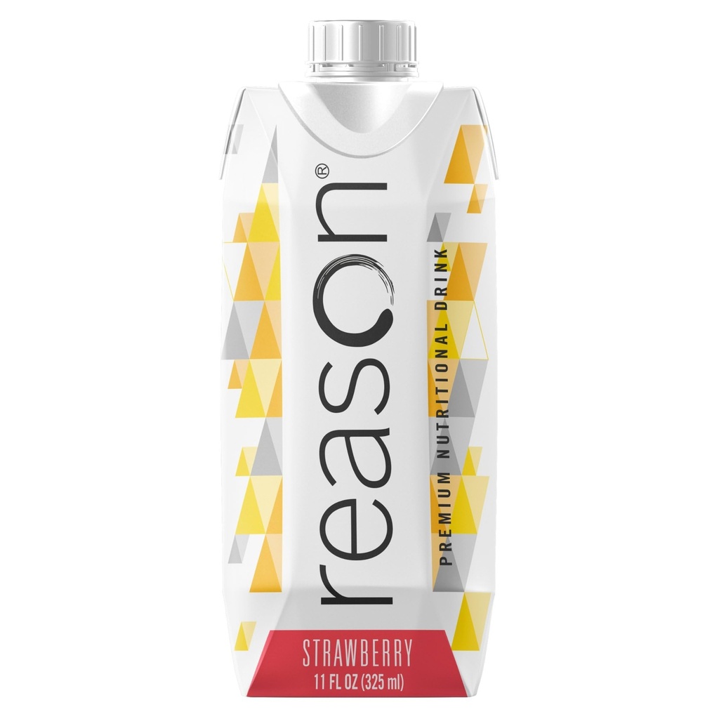 Alasan Premium High Calorie Protein Minum - Bebas Soy, Gluten, GMO, Artificial Flavors, dan Sweeteners - NSF Disertifikasi, Lactoe- Friendly, dan Besar untuk Tube- Feeding - Strawberry, 11 oz