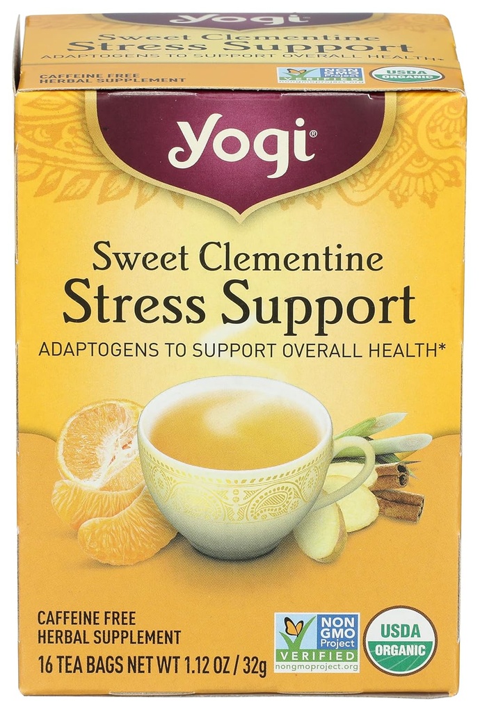 Yogi Tea Organic Sweet Clementine Stress Support, 16 Count