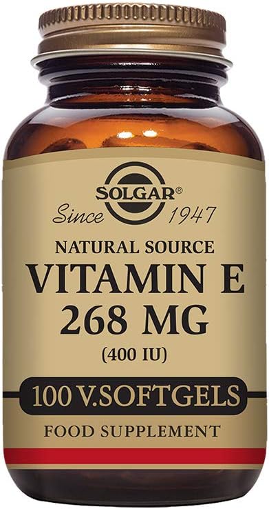 Solgar Vitamin E 268 mg (400 IU), 100 Vegetarian Softgels - Antioksidan Alam, Skin & Imune System Support - Imune - Souring Vitamin E - Non-GMO, Vegan, Gluten Free, Dairy Free - 100 Curiks