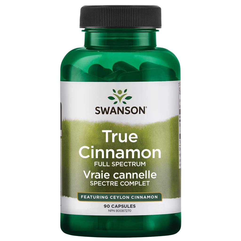 Swanson Full Spectrum True Cinnamon - Herbal Suplemen - (120 Capsules, 300mg Masing-masing)