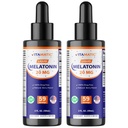 Vitamatic 2- Pack Melonatin 20mg Liquid Drops - 2 fl oz (59 ml) Each-Natural Berry Flavor - Non-GMO, Vegetarian Supplemen untuk Dewasa