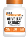 BulkSuplements.com Olive Leaf Extract Capsules - Zaitun Leaf Sules, Zaitun Leaf Capsules - Dukungan Imune, Gluten Free, 1 Capsule per Serving, 240 Veg Capsules (Paket 1)