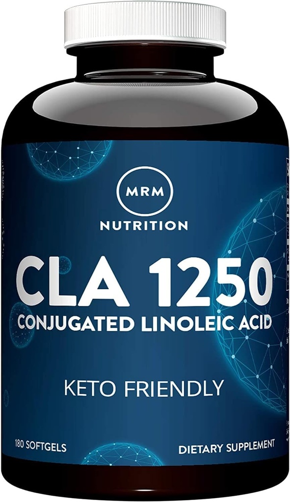MRM Nutrection CLA 1250; Keto Friendly 124; 80% CLA Tinggi Potency 124; 10000mg CLA per Kapsule 124; Lemak sehat 124; Gluten- Bebas 124; 30