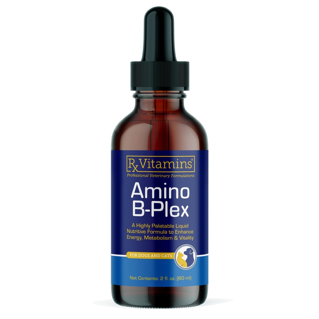 Rx Vitamin Amino B Plex Cat & Dog Suplemen - Vitamin B Liquid Complex Plus Acids Amino for Dogs & Cats - Appetite Booster dan Weight Gainer Cat & Dog Vitamin - 2 oz