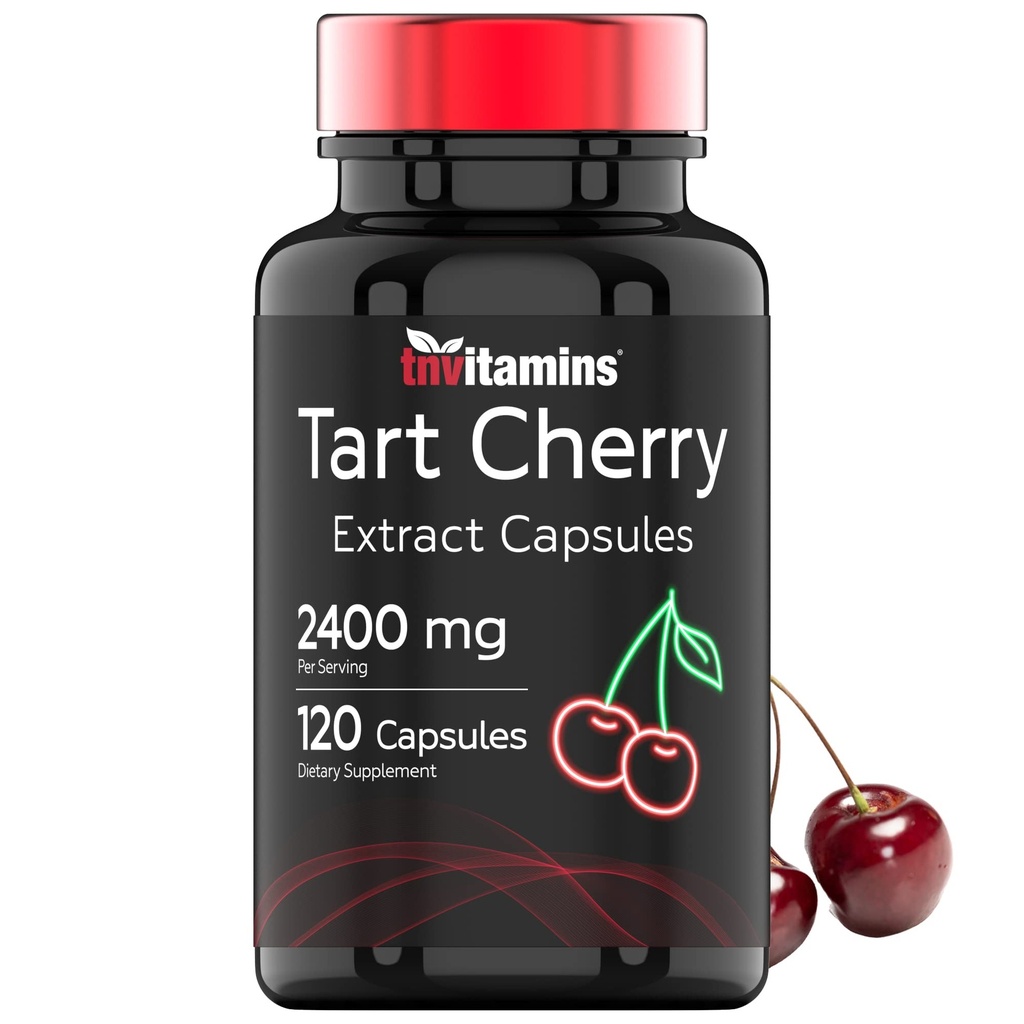 Tart Cherry Capsules (2400 MG - 120 Count), dari Montmorency Cherry Extract 124; Menyediakan Antioxidants, Anthocyanins, & Phytonutrients 124; Tart Cherry for Sleep and More!