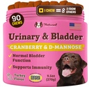 Perusahaan Natural Urinary & Bladder Tambahan untuk Dogs - Cranberry & D-Mannose Soft Chews dengan Marshmallow Root & Astragalus - Mendukung Kesehatan Tract Uriner, Fungsi Budder & Normal Urine Flow