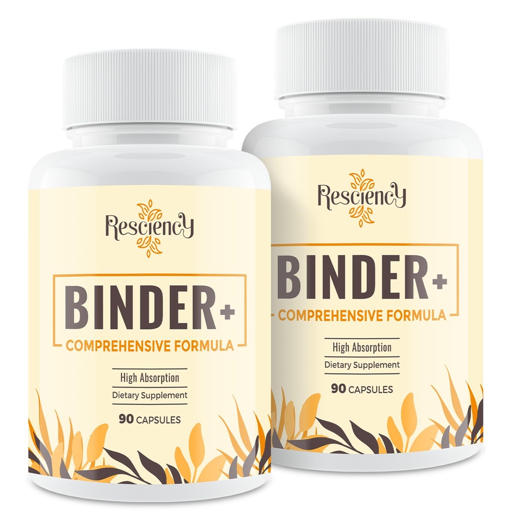 Detox Binder Supplement - Liver & Gut, Max Absorpsi, 180 Vegan Capsules