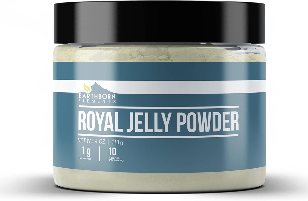 Elements Earthborn Royal Jelly Powder (4 oz), Reselaiable Jar, Pure & Non GMO