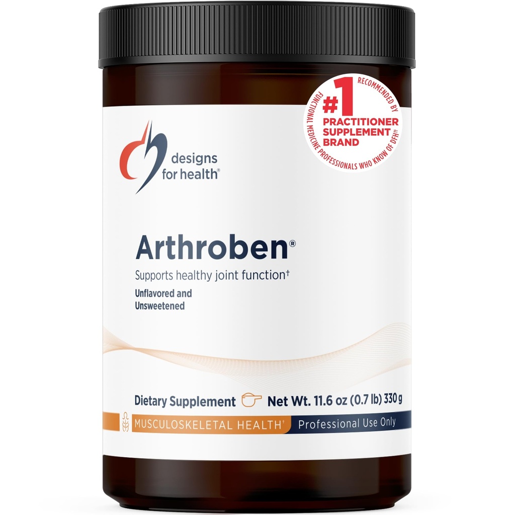 Design untuk Health Arthroben Unflagranted / Unsweetened - Collagen Peptides Powder + Botanicals untuk Bantuan Joints Heally - Peptides Minum Mix, Non-GMO (30 Pelayan / 330g)