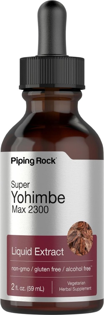 Super Yohimbe Max Cair Extract Alkohol Bebas, 2300 mg, 2 fl oz (59 mL) Dropper Bottle