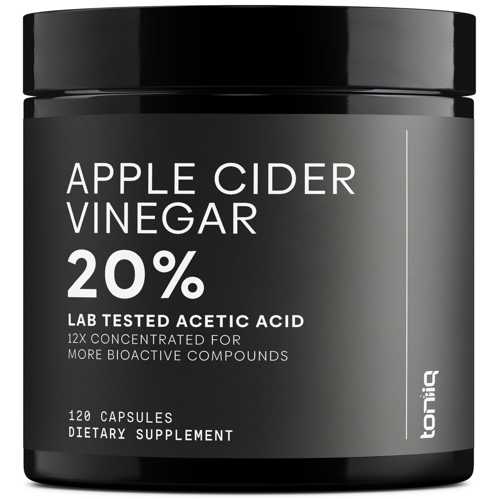 Apple Cider Vinegar Capsules - Potensi Tinggi Ultra 2.010mg Formula dengan 20% Acetic Acid & Cayenne Pepper - Dibuat dengan The Mother - Third- Party Lab Test - 120 Capsules