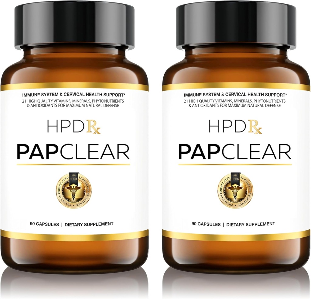 PAPCLEAR Physician Formulation 124; All Natural Immune Suppplement Supplement Affairs Booster Otitive 124; 21 Vitaments & Nutrients with Organic Shiitake Mushroom & Lycopene 124; 90 Capsules 124; Paket 2