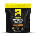 Ascent 100% Whiy Protein Powder - Post Workout Whey Protein Isolate, Zero Artificial Flavors & Sweeteners, Gluten Free, 5.5g BCAA, 2.6g Leucine, Estomer Acids, Chocolate Peanut Butter 4 lb