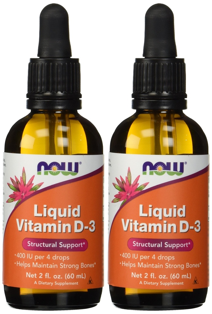 Sekarang Makanan Suplemen, Cair Vitamin D- 3, Bones kuat *, Dukungan Structural *, 2-Ounce