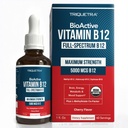 BioActive Vitamin B12 5000 mcg 124; Berisi 3 Bentuk BioAktif B12 Plus Methylfolat Kofactor - Metil B12, Adenobyl B12 & Hydroxy B12 124; Sublingual Form, Berry Flavor, Organik, Vegan (60 Servings)