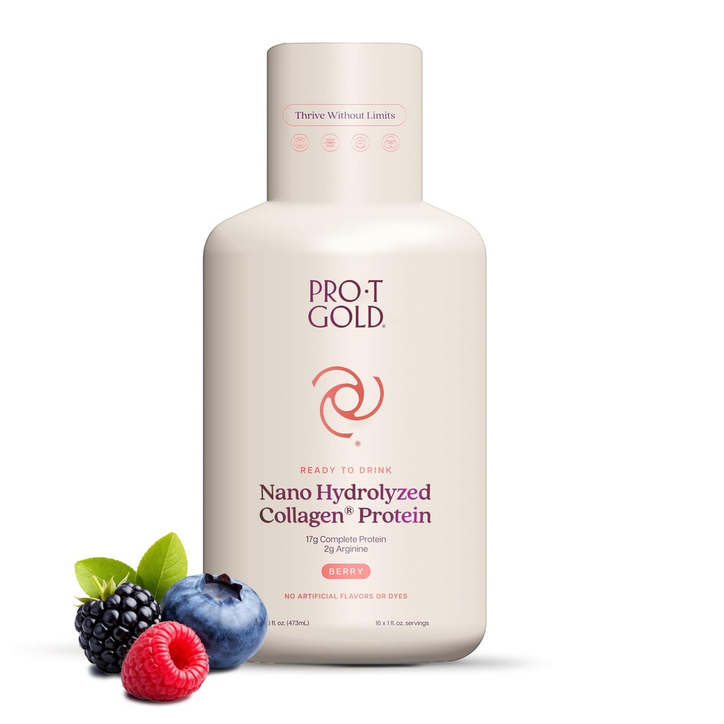 Prot GOLD Berry Sugar Free Liquid Protein Shot - 16oz Anti Aging. Proven to Boost Imunitas. Formula Trusted oleh 4.000 + Fasilitas Medis untuk Nuttrition Protein Lengkap dan Proven 2X lebih cepat Penyembuhan