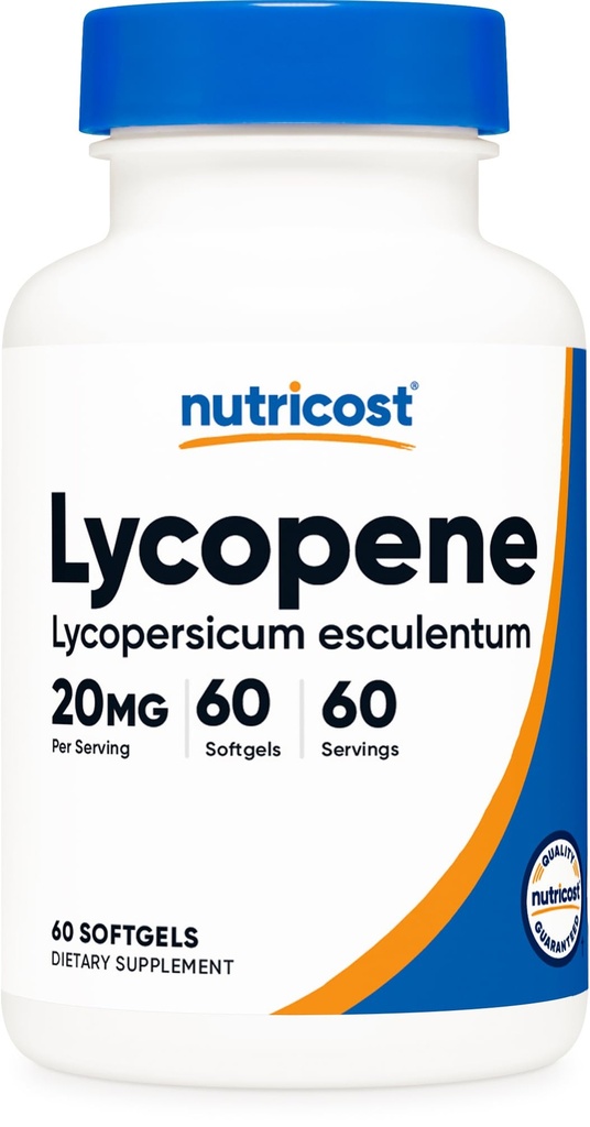 Lycopen (20mg) 60 Softgels - Gluten Bebas, Bukan-GMO