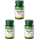 Nature 's Bounty Biotin, Tambahan Vitamin, Mendukung Metabolisme untuk Cellular Energy and Heally Hair, Skin, dan Nails, 1000 mcg, 100 Tablet (Paket 3)