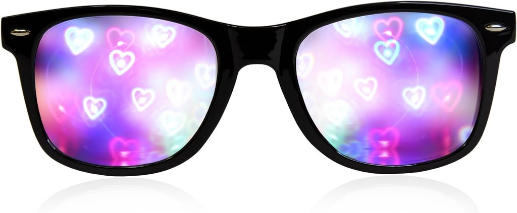 Kacamata Diffraction Ultimate - Efek Hati Pelangi 3D - Great Edm, Concert, dan Rave Accecory