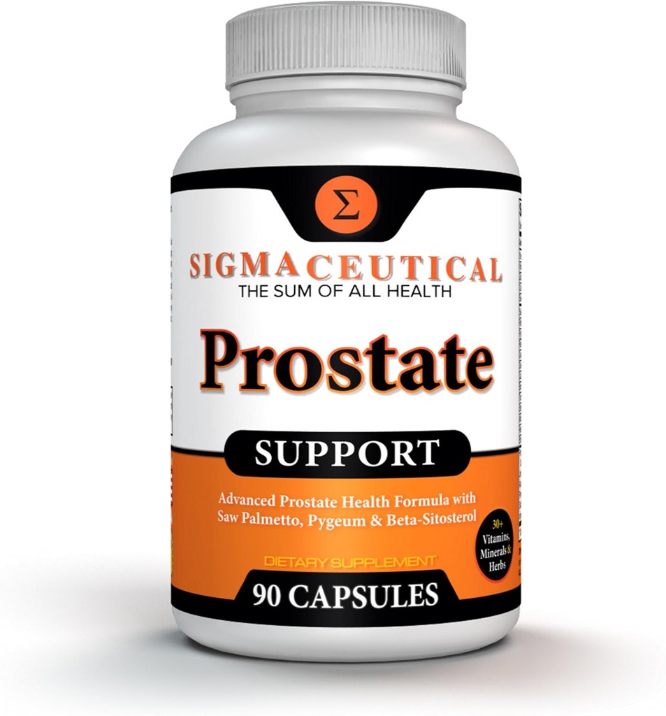 Prostate Dukung Kompleks - melihat Palmetto & Beta Sitosterol dengan Pygeum Bark - Bantuan Flow harian untuk Pria - 90 Tanaman Alam Stereol Capsules