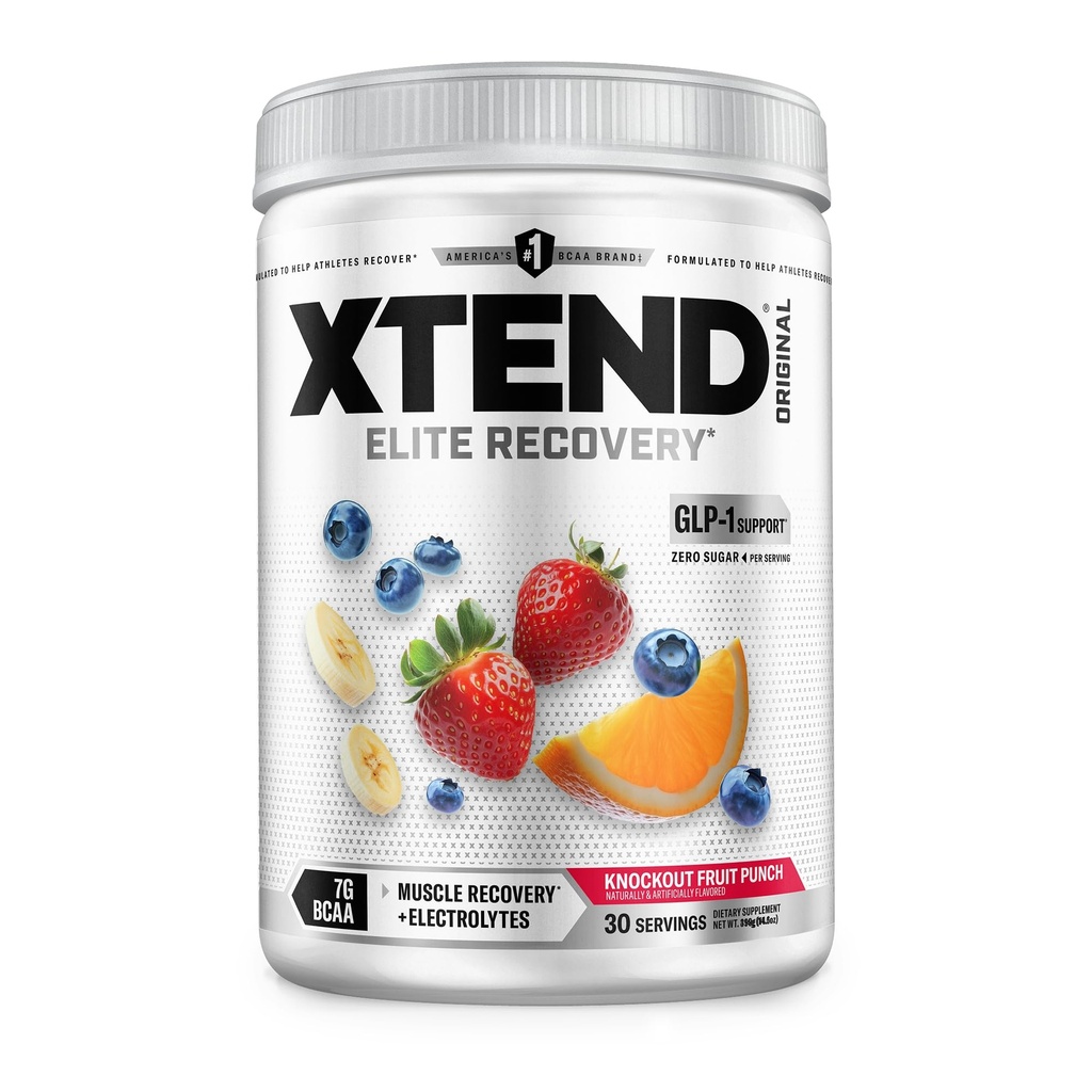 Xtend asli BCAA Powder 7g BCAA dan 2.5g L-Glutamine, Sugar Post Workout Muscle Recovery Drinder dengan Amino Accids untuk Pria & Perempuan, 30 Hamba