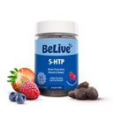 BeLive 5-HTP Gummies - 60 Ct I 5HTP Stress Relief Gummies for Better Sleep, Heightened Focus, Mood Booster & Stress Relief I Serotonin Booster for Dewasa, Vegan 5 HTP Supplemen - Mixed Berries Flavor