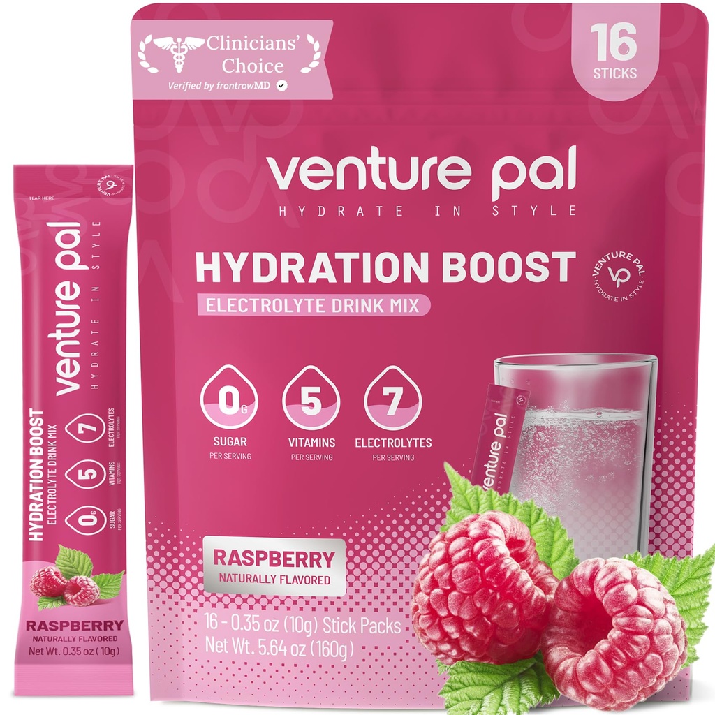 Venture Pal Sugar Free Beat Electrolyte Pawder - Liquid Daily IV Drink for Rapid Hidration & Party Recovery 124; 5 Vitamins & 7 Electrolytes 124; Keto Friendly 124; Non-GMO 124; Sertifikasi Vegan 124; 16 Sticks