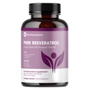Suplemen Resveratrol murni - Ekstra Kekuatan 600mg Trans- Resveratrol Per Serve - untuk Hati, Kognitive, Dukungan Kesehatan Ammune - Purified & Biovailable - 60 Vegan Caps