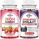 Tambahan Gummies Besi untuk Dewasa & Anak-anak 124; Shilajit Himalaya Gummies 12.4; Bundle