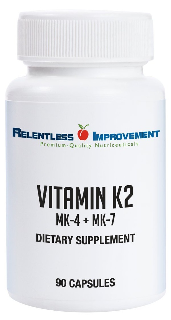 Vitamin K2 MK4 ditambah Vitamin K2 MK7 High Potency 15,000mcg MK-4 + 60mcg MK-7 Support Bone dan Arteri Kesehatan Vegi- Capsules Soy- Free