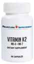 Vitamin K2 MK4 ditambah Vitamin K2 MK7 High Potency 15,000mcg MK-4 + 60mcg MK-7 Support Bone dan Arteri Kesehatan Vegi- Capsules Soy- Free