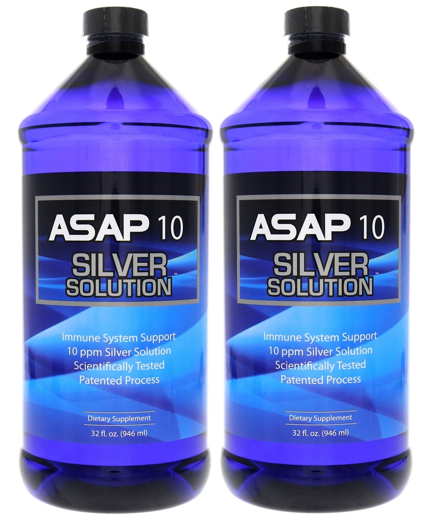 Lab Biotech Amerika ASAP 10 PPM Silver Sol Immune System Dukung 124; 2 Pack of 32 Oz Totaling 64 Oz
