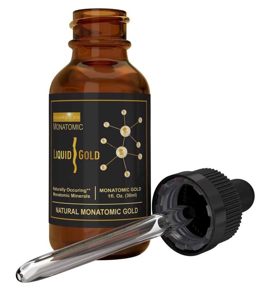 Ormus Monotomic Gold Rich di Pure M-State Mineware & White Powder Gold - Pure 24k Gold -Trace Mineral Solution 1 oz