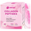 Powder OMOGS Collagen Peptides, dengan Pregren & Cranberry Extract -Hydrolyzed Collagen Peptides Dukungan Rambut, Kulit, Nail, Bone & Digetives Health, Grass Fed, Non-GMO, untuk Perempuan & Pria