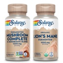 Jamur SOLARAY Lengkap dan Lions Mane Mushroom Bundle - 8 Jamur Tambahan Mane Singa Organik - Difermentasi untuk Enhanced Absorpsi dan Whole Body Wellness, Jaminan 60- Day, 60 VevCaps Ea.
