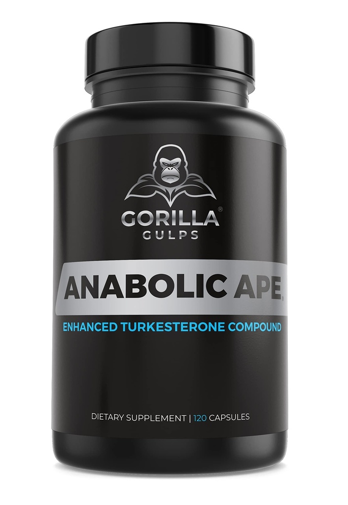 Gorilla Gulps 12.4; Anablic Ape - Enhanced Turkesteron Compound 124; Turkesterone, Creatinol- O-Foshhate, Ashwagandha, Bioperine 124; Lab Test 124; 120 Vegan Capsules 128; Max Kekuatan