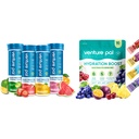 Venture Pal Sugar Free Electrolite Powder Pawder & Chewable Fast-Melt Electrolite Tablets, Sport Electrolyte untuk Menjalankan Nuthor Olahraga Bersepeda...