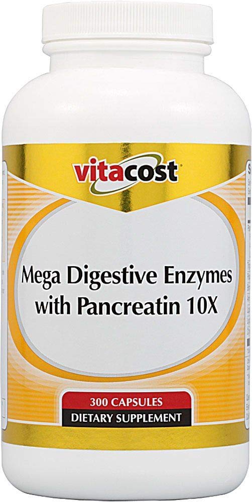 Vitacost Mega Digeptical Enzymes with Pancreatin 10X - 300 Capsules