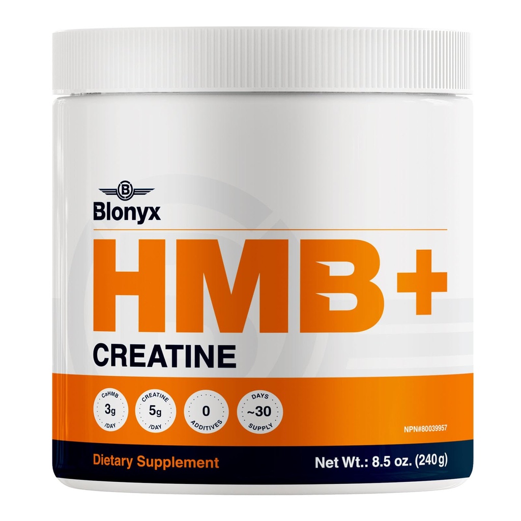 HMB + Creatine Suplement - 3g Daily HMB for Enhanced Strength, Power & Recovery, Ideal for High- Intensity Athletes, 30- Day Suppply